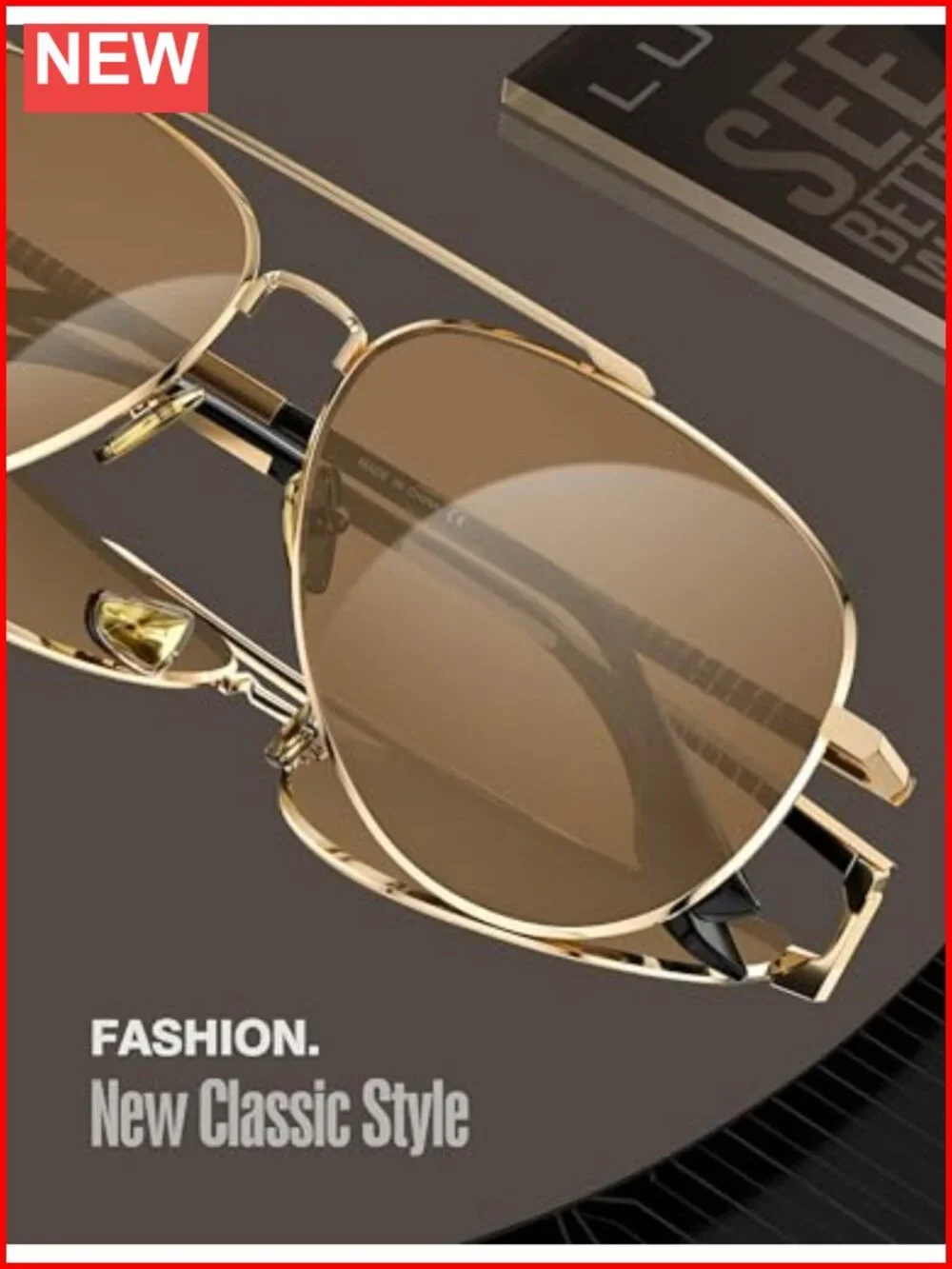 Polarized Aviator Sunglasses UV400 Protection Driving Metal Frame